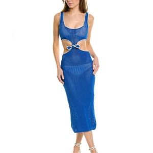 Solid & Striped The Bailey Midi Dress with Tie - Chunky Mesh